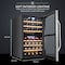 Ivation 43-Bottle Dual Zone Compressor Freestanding Wine Cooler Refrigerator - Stainless Steel IVFWCC431DWSS - alternate 2